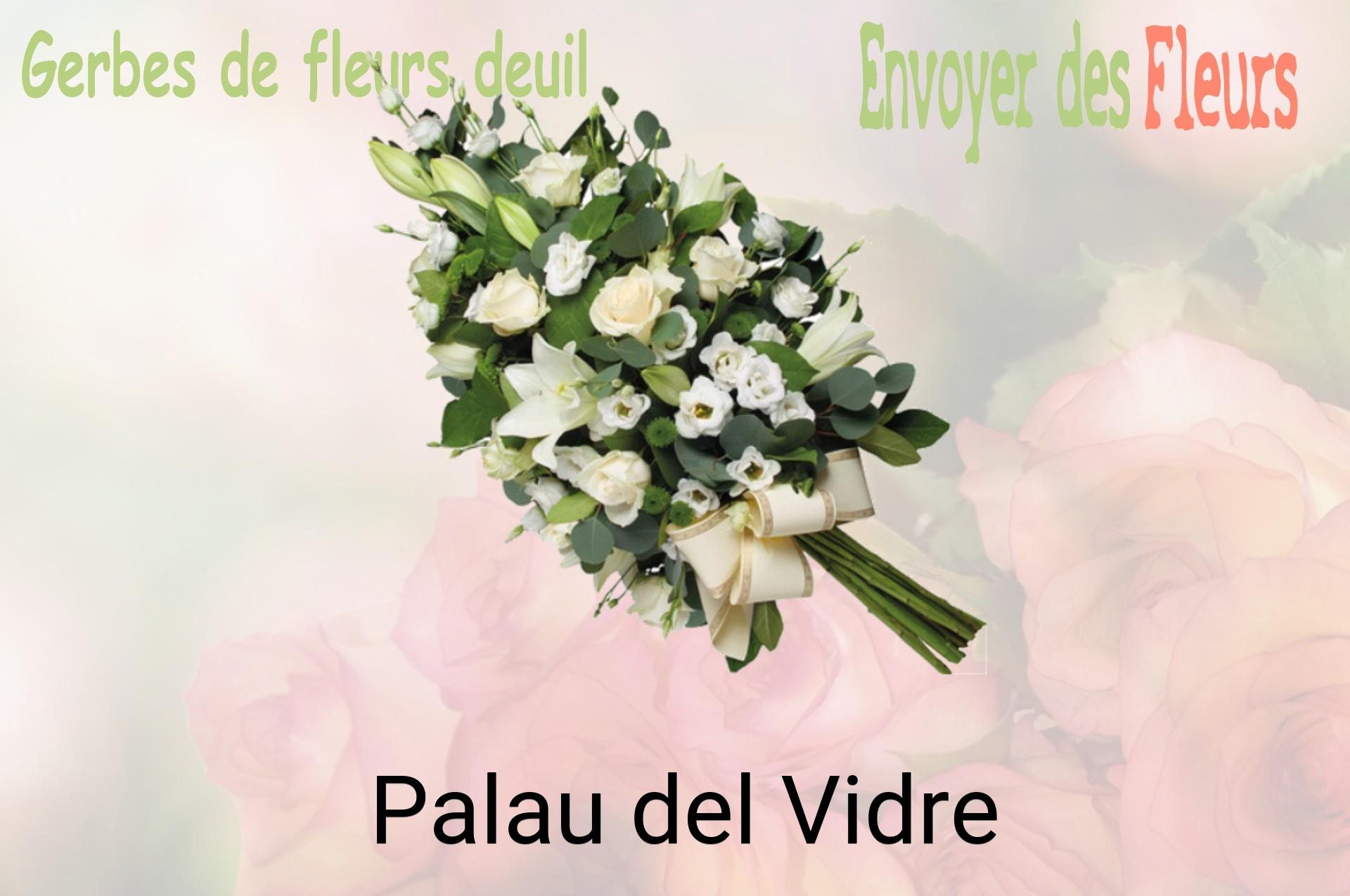 Gerbe de fleurs de deuil livrée à Palau-del-Vidre